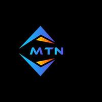 mtn diseño de logotipo de tecnología abstracta sobre fondo negro. concepto de logotipo de letra de iniciales creativas mtn. vector