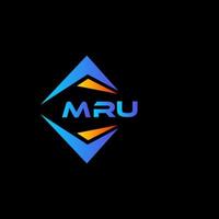 MRU abstract technology logo design on Black background. MRU creative initials letter logo concept. vector
