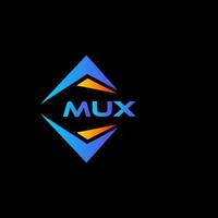 diseño de logotipo de tecnología abstracta mux sobre fondo negro. concepto de logotipo de letra de iniciales creativas mux. vector