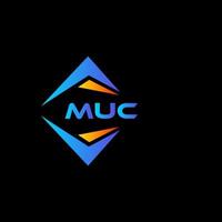 MUC abstract technology logo design on Black background. MUC creative initials letter logo concept. vector