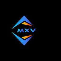 diseño de logotipo de tecnología abstracta mxv sobre fondo negro. concepto de logotipo de letra de iniciales creativas mxv. vector