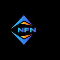 Diseño de logotipo de tecnología abstracta nfn sobre fondo negro. Concepto de logotipo de letra de iniciales creativas nfn. vector