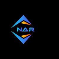 NAR abstract technology logo design on Black background. NAR creative initials letter logo concept. vector