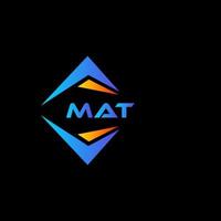 diseño de logotipo de tecnología abstracta mate sobre fondo negro. concepto de logotipo de letra de iniciales creativas mat. vector