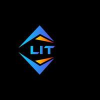 LIT abstract technology logo design on Black background. LIT creative initials letter logo concept. vector