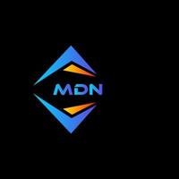 mdn diseño de logotipo de tecnología abstracta sobre fondo negro. concepto de logotipo de letra de iniciales creativas mdn. vector