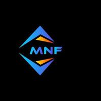diseño de logotipo de tecnología abstracta mnf sobre fondo negro. concepto de logotipo de letra de iniciales creativas mnf. vector