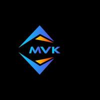 MVK abstract technology logo design on Black background. MVK creative initials letter logo concept. vector