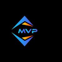 Diseño de logotipo de tecnología abstracta mvp sobre fondo negro. concepto de logotipo de letra de iniciales creativas de mvp. vector