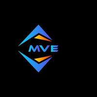 MVE abstract technology logo design on Black background. MVE creative initials letter logo concept. vector