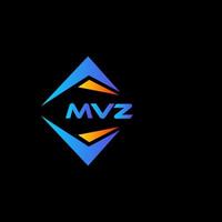 Diseño de logotipo de tecnología abstracta mvz sobre fondo negro. concepto de logotipo de letra de iniciales creativas mvz. vector