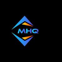 Diseño de logotipo de tecnología abstracta mhq sobre fondo negro. concepto de logotipo de letra de iniciales creativas mhq. vector