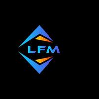 Diseño de logotipo de tecnología abstracta lfm sobre fondo negro. Concepto de logotipo de letra de iniciales creativas de lfm. vector