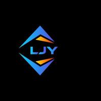 Diseño de logotipo de tecnología abstracta ljy sobre fondo negro. concepto de logotipo de letra de iniciales creativas ljy. vector