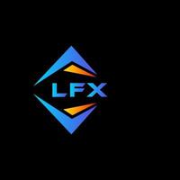 LFX abstract technology logo design on Black background. LFX creative initials letter logo concept. vector