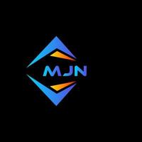MJN abstract technology logo design on Black background. MJN creative initials letter logo concept. vector