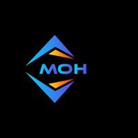 MOH abstract technology logo design on Black background. MOH creative initials letter logo concept. vector