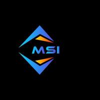 Diseño de logotipo de tecnología abstracta msi sobre fondo negro. concepto de logotipo de letra de iniciales creativas msi. vector