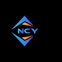 ncy diseño de logotipo de tecnología abstracta sobre fondo negro. concepto creativo del logotipo de la letra de las iniciales de ncy. vector