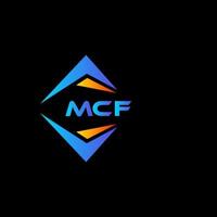 MCF abstract technology logo design on Black background. MCF creative initials letter logo concept. vector