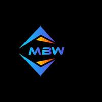 diseño de logotipo de tecnología abstracta mbw sobre fondo negro. concepto de logotipo de letra de iniciales creativas de mbw. vector