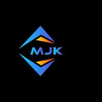 mjk diseño de logotipo de tecnología abstracta sobre fondo negro. concepto de logotipo de letra de iniciales creativas mjk. vector