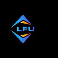 Diseño de logotipo de tecnología abstracta lfu sobre fondo negro. Concepto de logotipo de letra de iniciales creativas de lfu. vector