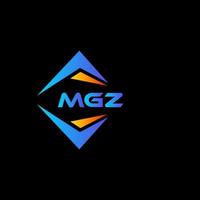 diseño de logotipo de tecnología abstracta mgz sobre fondo negro. concepto de logotipo de letra inicial creativa mgz. vector