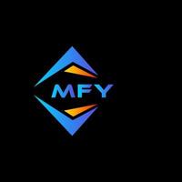 Diseño de logotipo de tecnología abstracta mfy sobre fondo negro. concepto de logotipo de letra de iniciales creativas mfy. vector