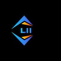 LII abstract technology logo design on Black background. LII creative initials letter logo concept. vector