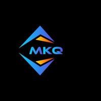 mkq diseño de logotipo de tecnología abstracta sobre fondo negro. concepto de logotipo de letra de iniciales creativas mkq. vector