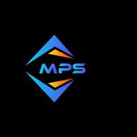 MPS abstract technology logo design on Black background. MPS creative initials letter logo concept. vector