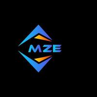 MZE abstract technology logo design on Black background. MZE creative initials letter logo concept. vector