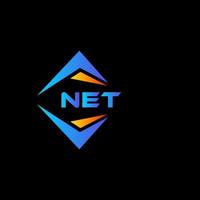 diseño de logotipo de tecnología abstracta neta sobre fondo negro. concepto de logotipo de letra de iniciales creativas netas. vector