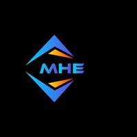 MHE abstract technology logo design on Black background. MHE creative initials letter logo concept. vector