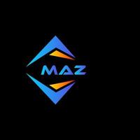 diseño de logotipo de tecnología abstracta maz sobre fondo negro. concepto de logotipo de letra de iniciales creativas de maz. vector