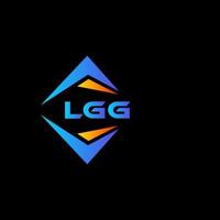 diseño de logotipo de tecnología abstracta lgg sobre fondo negro. concepto de logotipo de letra de iniciales creativas lgg. vector