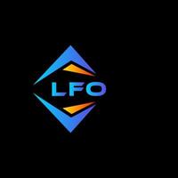LFO abstract technology logo design on Black background. LFO creative initials letter logo concept. vector