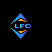 Diseño de logotipo de tecnología abstracta lfo sobre fondo negro. Concepto de logotipo de letra de iniciales creativas de lfo. vector