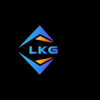 Diseño de logotipo de tecnología abstracta lkg sobre fondo negro. concepto de logotipo de letra de iniciales creativas lkg. vector