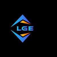 LGE abstract technology logo design on Black background. LGE creative initials letter logo concept. vector
