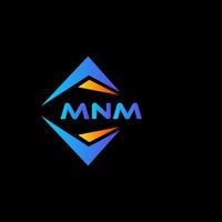 diseño de logotipo de tecnología abstracta mnm sobre fondo negro. concepto de logotipo de letra de iniciales creativas mnm. vector