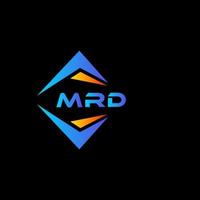 diseño de logotipo de tecnología abstracta mrd sobre fondo negro. concepto de logotipo de letra de iniciales creativas mrd. vector