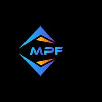 diseño de logotipo de tecnología abstracta mpf sobre fondo negro. concepto de logotipo de letra de iniciales creativas mpf. vector