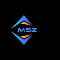 MSZ abstract technology logo design on Black background. MSZ creative initials letter logo concept. vector
