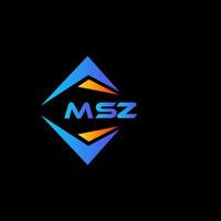 MSZ abstract technology logo design on Black background. MSZ creative initials letter logo concept. vector