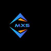 MXS abstract technology logo design on Black background. MXS creative initials letter logo concept. vector