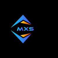 diseño de logotipo de tecnología abstracta mxs sobre fondo negro. concepto de logotipo de letra de iniciales creativas mxs. vector