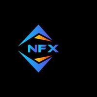 Diseño de logotipo de tecnología abstracta nfx sobre fondo negro. Concepto de logotipo de letra de iniciales creativas nfx. vector