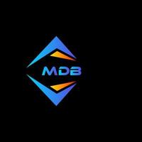 diseño de logotipo de tecnología abstracta webmdb sobre fondo negro. concepto de logotipo de letra de iniciales creativas mdb. vector